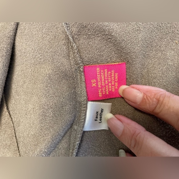 Catherine Malandrino tan drape front Faux Suede Jacket size XS - Picture 6 of 7